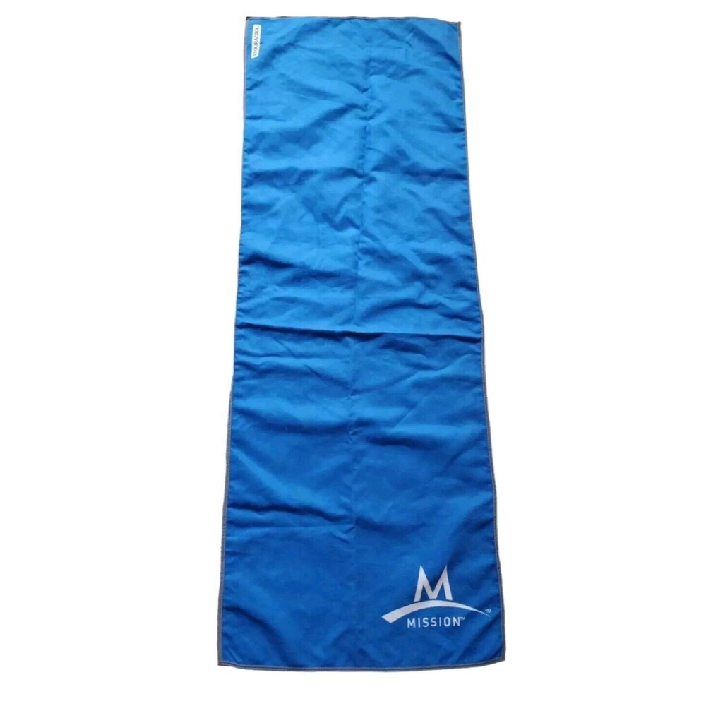 CoolCore Towel Mission Instant Chill Cooling Hand Face Neck Blue Sports Gym EUC